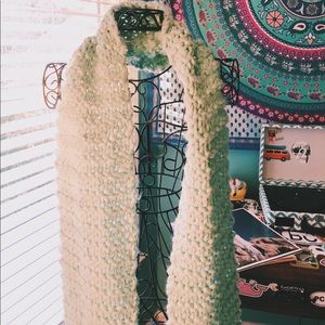 Anthropologie wool aqua scarf!